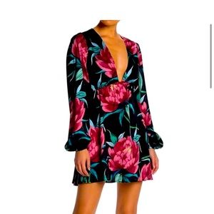 Show Me Your MuMu Dakota Mini Dress Ruby Bloom Size Large